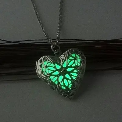 Rima's New Vault  Noctilucent-Necklace-Steampunk-Fairy-Magical-Heart